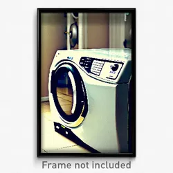 Pixel Art Poster - Complicated Washing Machine (8 Bit Video Game Print)