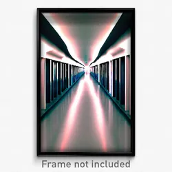 Pixel Art Poster - Smooth Corridor (8 Bit Psychedelic Trippy Video Game Print)