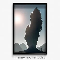 Pixel Art Poster - Simplistic Karst (8 Bit Psychedelic Trippy Video Game Print)
