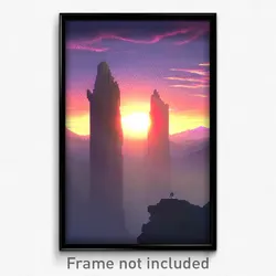 Pixel Art Poster - Deadly Vista (8 Bit Psychedelic Trippy Video Game Print)