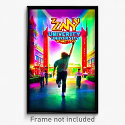Pixel Art Poster - Zany University (8 Bit Psychedelic Trippy Video Game Print)