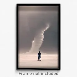 Pixel Art Poster - Lonely Hurricane (8 Bit Psychedelic Trippy Video Game Print)