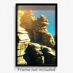 Pixel Art Poster - Aged Outcropping (8 Bit Psychedelic Trippy Video Game Print)