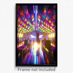 Pixel Art Poster - Vivid Commune (8 Bit Psychedelic Trippy Video Game Print)