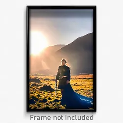 Pixel Art Poster - Wide Highland (8 Bit Psychedelic Trippy Video Game Print)