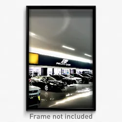 Pixel Art Poster - Dreary Car Dealership (8 Bit Psychedelic Video Game Print)