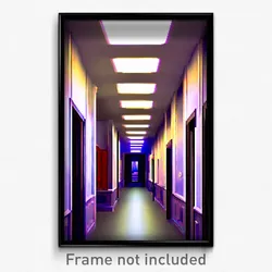 Pixel Art Poster - Normal Hall (8 Bit Psychedelic Trippy Weird Video Game Print)