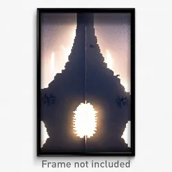 Pixel Art Poster - Tremendous Bolt Hole (8 Bit Psychedelic Video Game Print)