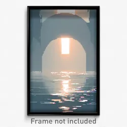 Pixel Art Poster - Buoyant Flood (8 Bit Psychedelic Trippy Video Game Print)