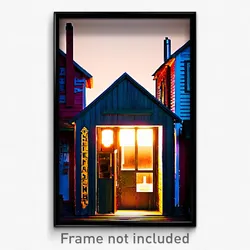 Pixel Art Poster - Stimulating Shack Tenement (8 Bit Video Game Print)
