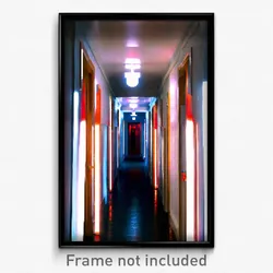 Pixel Art Poster - Tiny Hallway (8 Bit Psychedelic Trippy Video Game Print)
