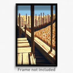 Pixel Art Poster - Dry Scriptorium (8 Bit Psychedelic Trippy Video Game Print)