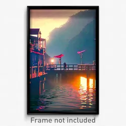 Pixel Art Poster - Creative Cove (8 Bit Psychedelic Trippy Video Game Print)