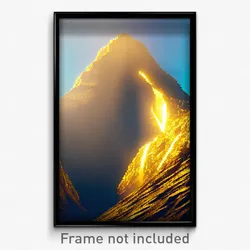 Pixel Art Poster - Golden Notch (8 Bit Psychedelic Trippy Video Game Print)
