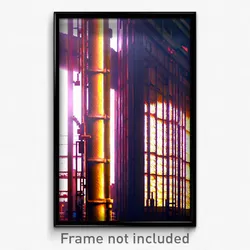 Pixel Art Poster - Urban Shaft (8 Bit Psychedelic Trippy Weird Video Game Print)