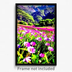 Pixel Art Poster - Brilliant Meadow (8 Bit Psychedelic Trippy Video Game Print)