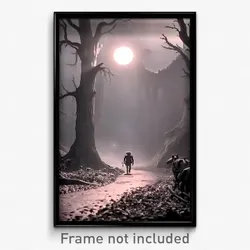 Pixel Art Poster - Dreary Hollow (8 Bit Psychedelic Trippy Video Game Print)