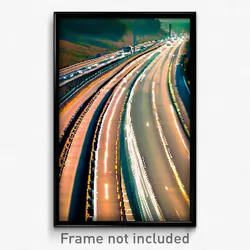 Pixel Art Poster - Polished Highway (8 Bit Psychedelic Trippy Video Game Print)
