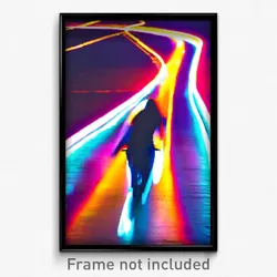 Pixel Art Poster - Flamboyant Switchback (8 Bit Psychedelic Video Game Print)