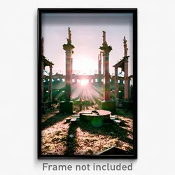 Pixel Art Poster - Abandoned Festival (8 Bit Psychedelic Video Game Print)