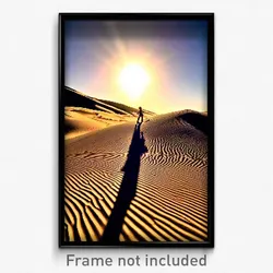 Pixel Art Poster - Sunny Dunes (8 Bit Psychedelic Trippy Weird Video Game Print)