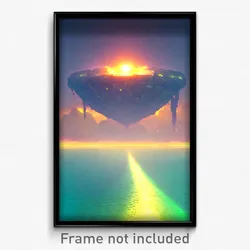 Pixel Art Poster - Colossal Isthmus (8 Bit Psychedelic Trippy Video Game Print)