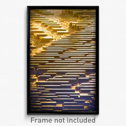 Pixel Art Poster - Golden Brickyard (8 Bit Psychedelic Trippy Video Game Print)
