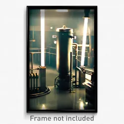 Pixel Art Poster - Peaceful Boiler Room (8 Bit Psychedelic Video Game Print)