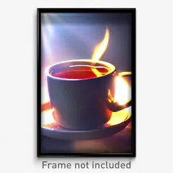 Pixel Art Poster - Made Up Hot Tea (8 Bit Psychedelic Trippy Video Game Print)
