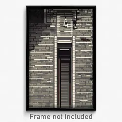 Pixel Art Poster - Colorless Brickyard (8 Bit Psychedelic Video Game Print)