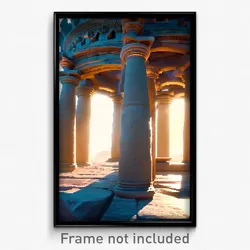 Pixel Art Poster - Jaw Dropping Ancient Architecture (8 Bit Video Game Print)