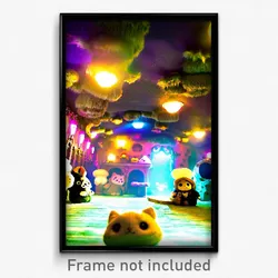 Pixel Art Poster - Plush Catacombs (8 Bit Psychedelic Trippy Video Game Print)