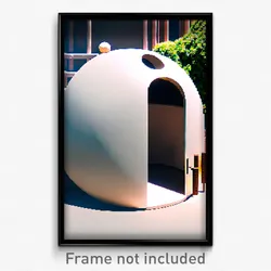 Pixel Art Poster - Spherical Entrance (8 Bit Psychedelic Video Game Print)