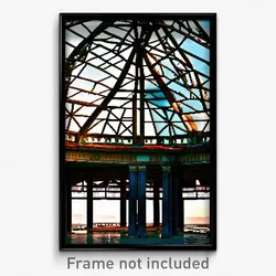 Pixel Art Poster - Abandoned Pavillion (8 Bit Psychedelic Video Game Print)