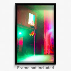 Pixel Art Poster - Flamboyant Corner (8 Bit Psychedelic Trippy Video Game Print)
