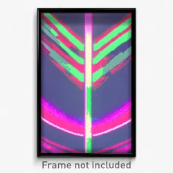 Pixel Art Poster - Glitch Art Switchback (8 Bit Psychedelic Video Game Print)