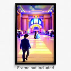 Pixel Art Poster - Cute Ballroom (8 Bit Psychedelic Trippy Video Game Print)