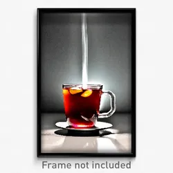 Pixel Art Poster - Colorless Hot Tea (8 Bit Psychedelic Trippy Video Game Print)