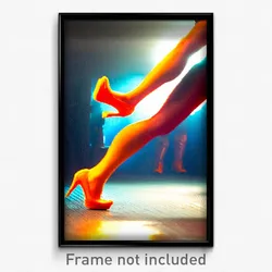 Pixel Art Poster - Orange Leg (8 Bit Psychedelic Trippy Weird Video Game Print)