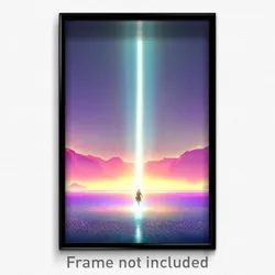 Pixel Art Poster - Vast Dreamscape (8 Bit Psychedelic Trippy Video Game Print)