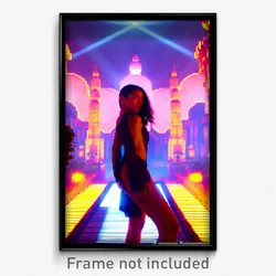 Pixel Art Poster - Exotic Kingdom (8 Bit Psychedelic Trippy Video Game Print)