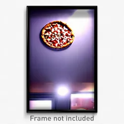 Pixel Art Poster - Stark Pizza (8 Bit Psychedelic Trippy Weird Video Game Print)