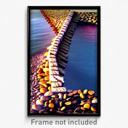 Pixel Art Poster - Rough Jetty (8 Bit Psychedelic Trippy Weird Video Game Print)