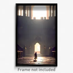 Pixel Art Poster - Mysterious Citadel (8 Bit Psychedelic Video Game Print)