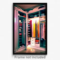 Pixel Art Poster - Advanced Closet (8 Bit Psychedelic Trippy Video Game Print)