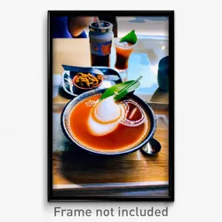 Pixel Art Poster - Stupendous Thai Tea (8 Bit Psychedelic Video Game Print)