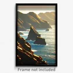 Pixel Art Poster - Bronze Coast (8 Bit Psychedelic Trippy Video Game Print)