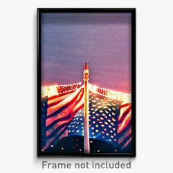 Pixel Art Poster - Grandiose Fourth Of July (8 Bit Psychedelic Video Game Print)