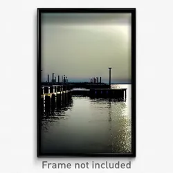 Pixel Art Poster - Dreary Jetty (8 Bit Psychedelic Trippy Video Game Print)