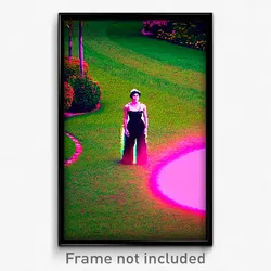 Pixel Art Poster - Acidic Lawn (8 Bit Psychedelic Trippy Weird Video Game Print)